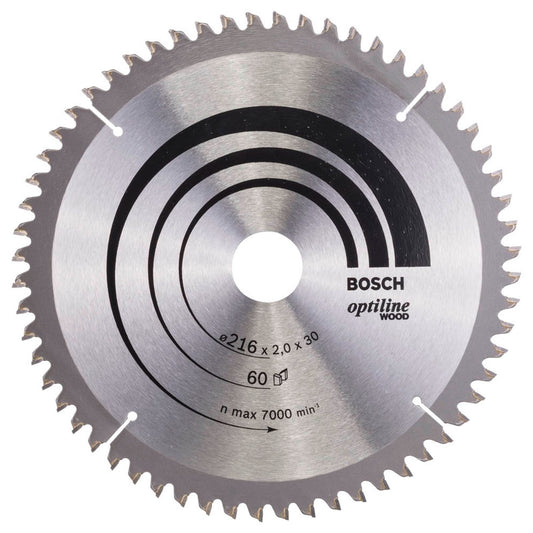 BOSCH Optiline Wood Kreissägeblatt 216,0 mm, 60 Zähne | 2608640433