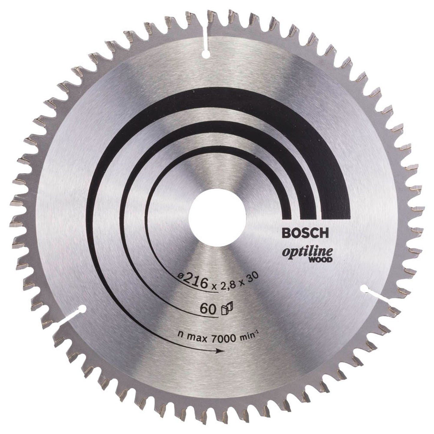 BOSCH Optiline Wood Kreissägeblatt 216,0 mm, 60 Zähne | 2608640642