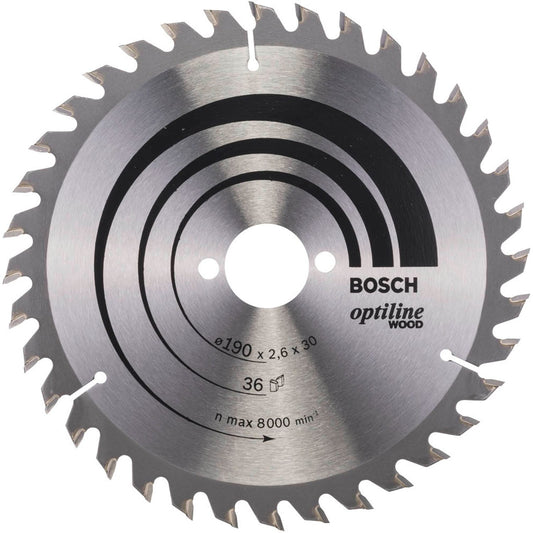 BOSCH Optiline Wood Kreissägeblatt 190,0 mm, 36 Zähne | 2608640616