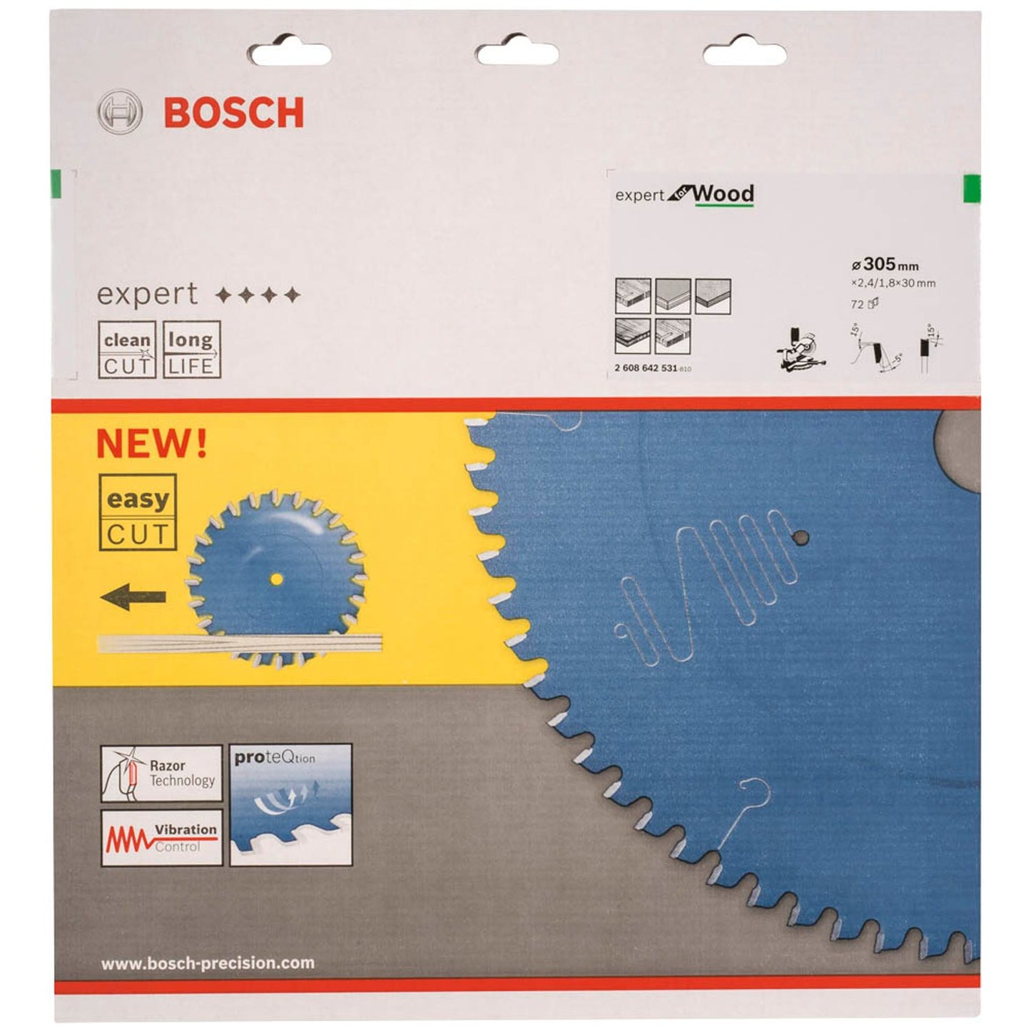 BOSCH EXPERT for Wood Kreissägeblatt 305,0 mm, 72 Zähne | 2608642531