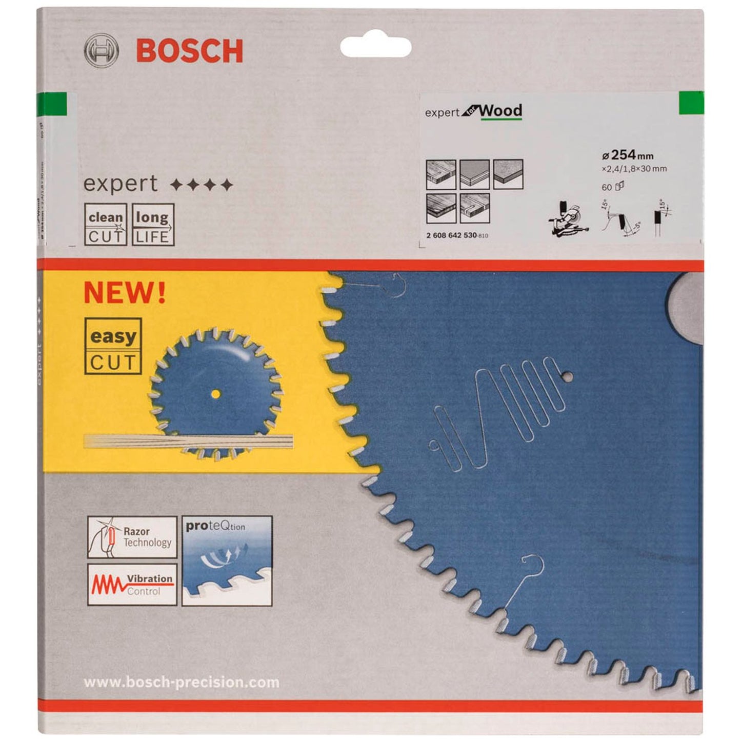BOSCH EXPERT for Wood Kreissägeblatt 254,0 mm, 60 Zähne | 2608642530