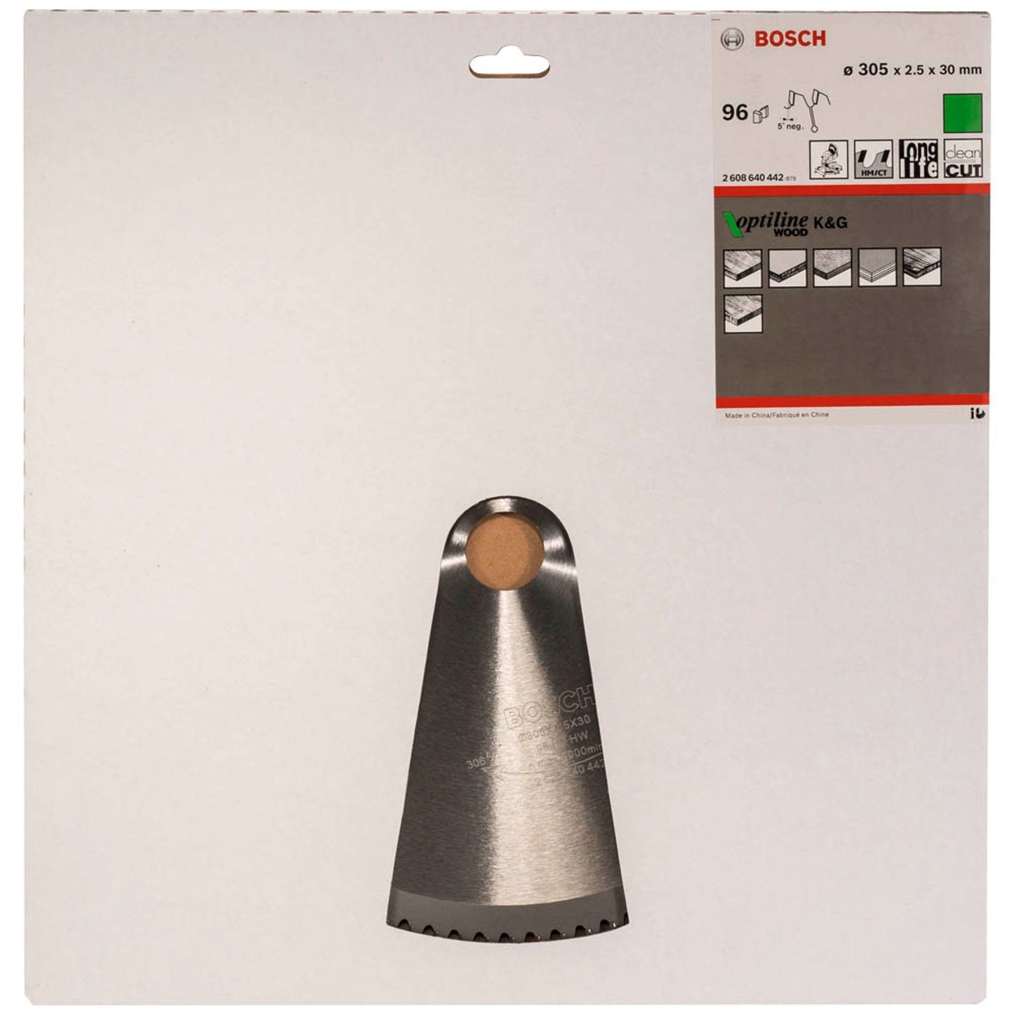 BOSCH Optiline Wood Kreissägeblatt 305,0 mm, 96 Zähne | 2608640442