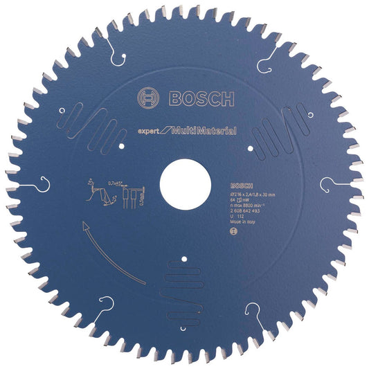 BOSCH EXPERT for Multi Material Kreissägeblatt 216,0 mm, 64 Zähne | 2608642493