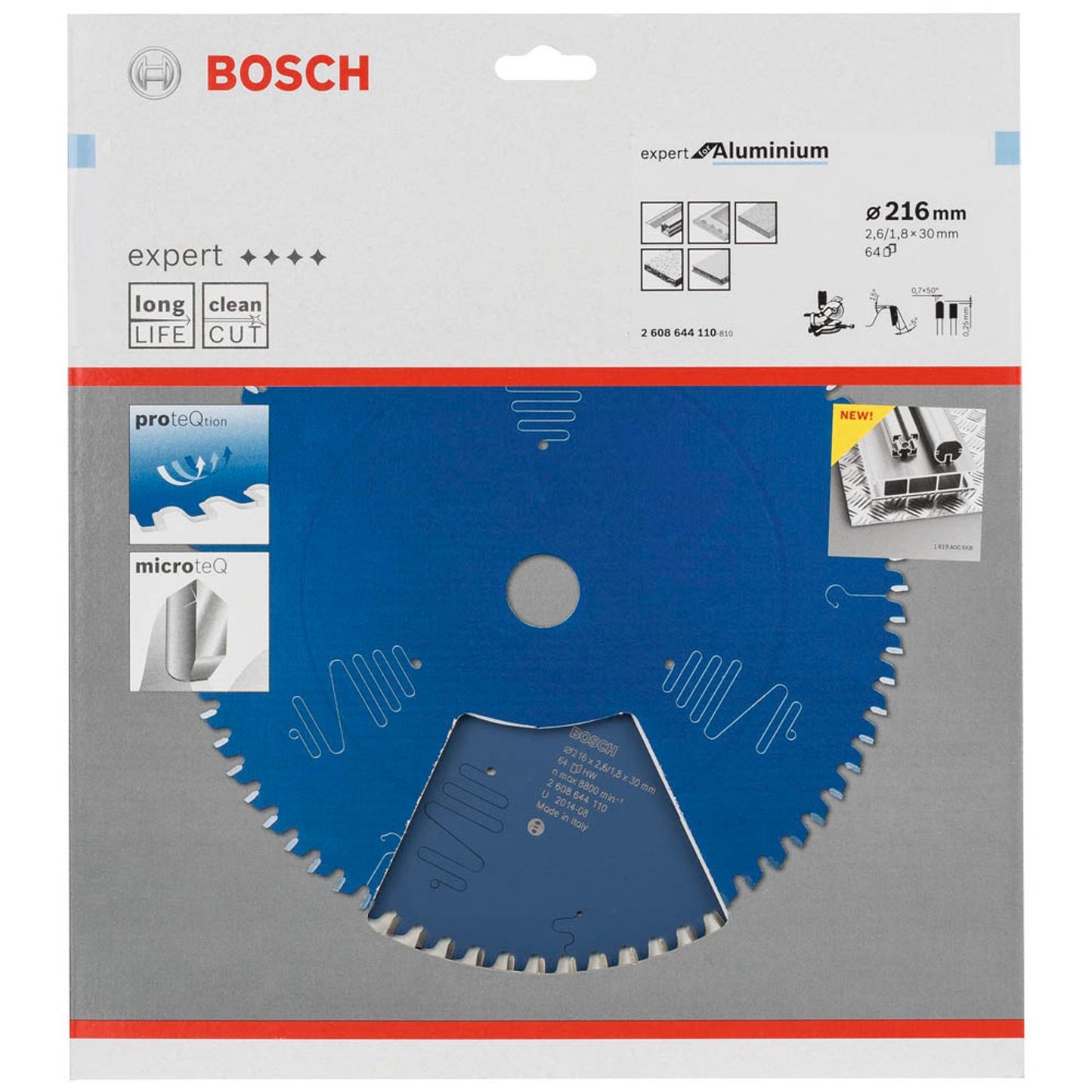 BOSCH EXPERT for Aluminium Kreissägeblatt 216,0 mm, 64 Zähne | 2608644110