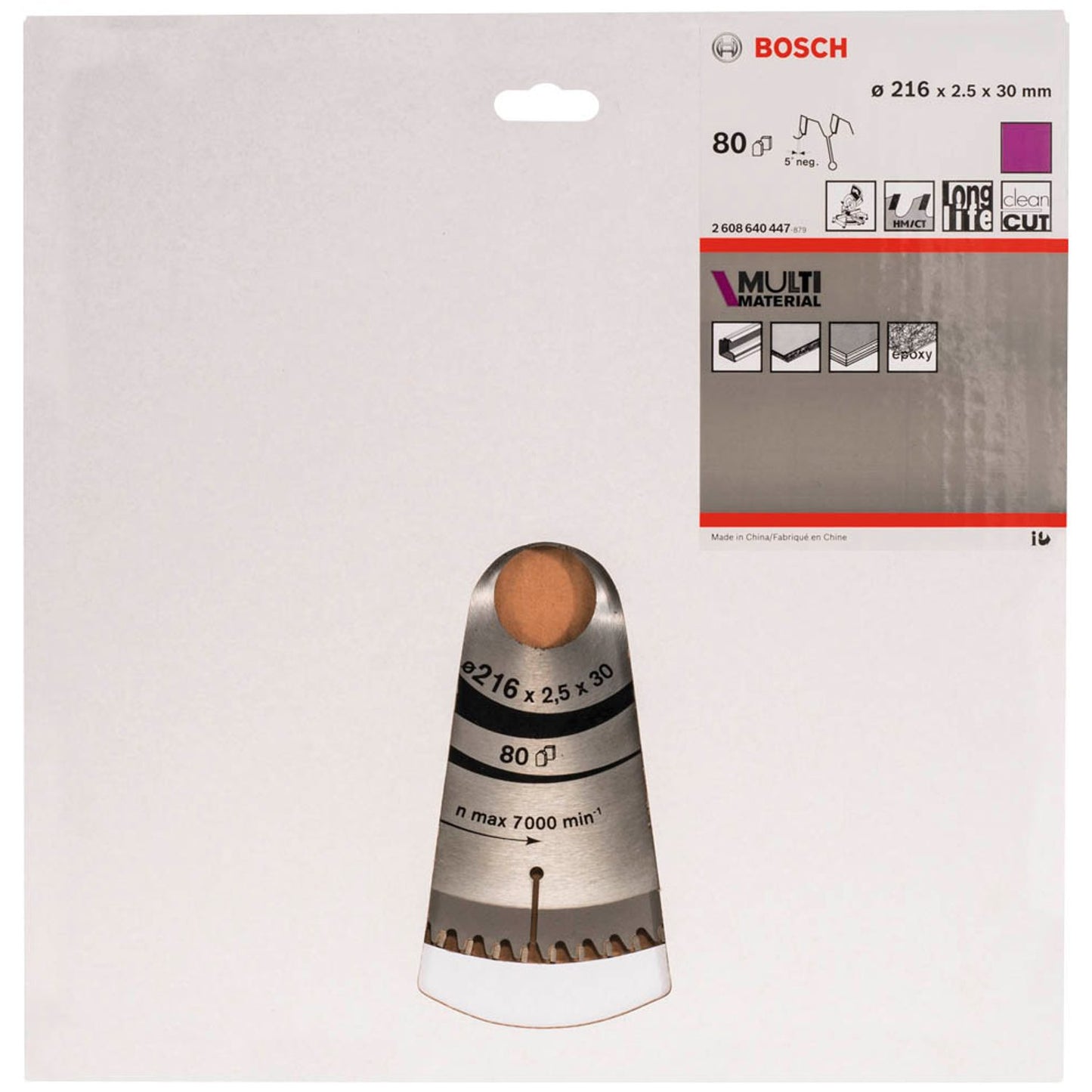 BOSCH Multi Material Kreissägeblatt 216,0 mm, 80 Zähne | 2608640447