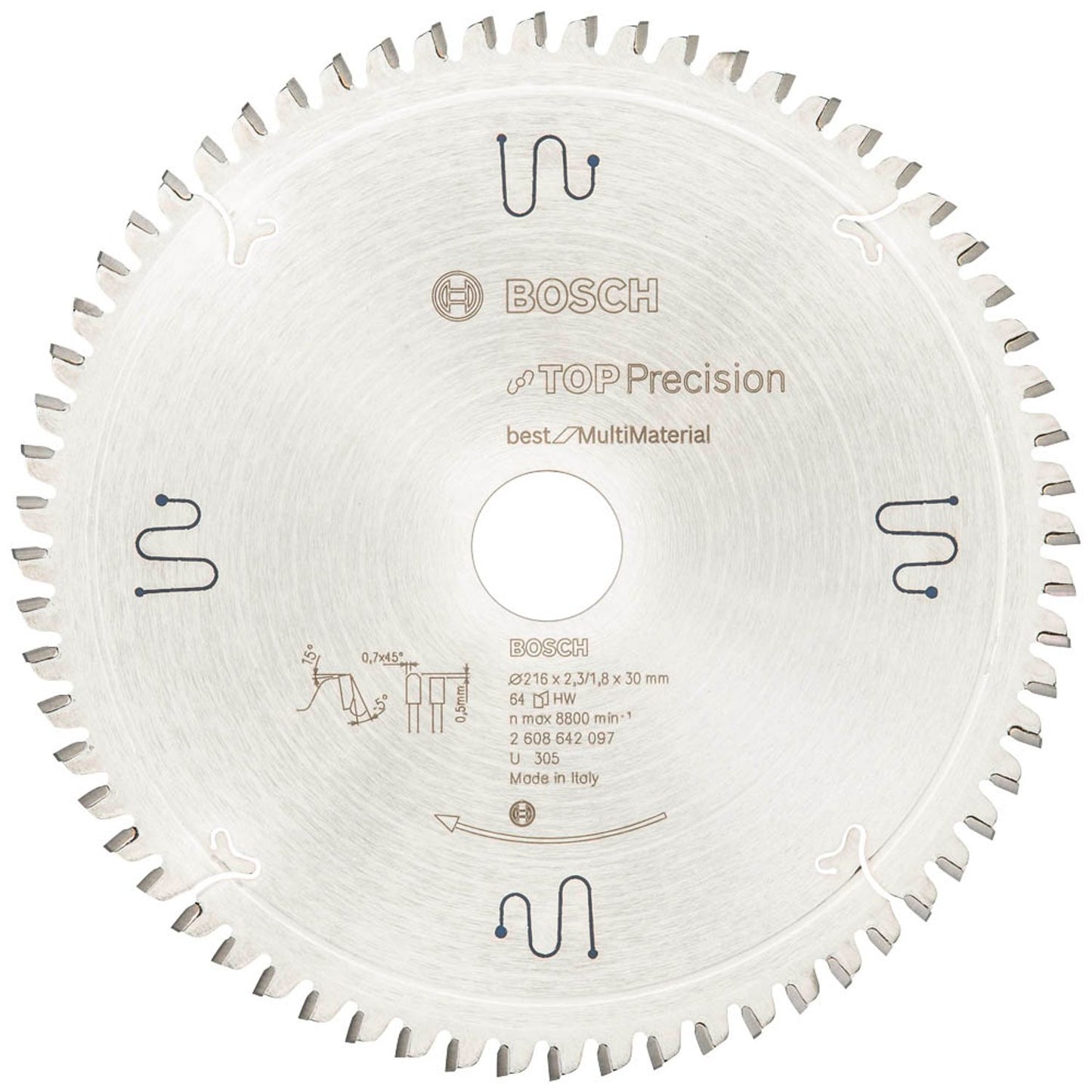 BOSCH Best for Multi Material Kreissägeblatt 216,0 mm, 64 Zähne | 2608642097
