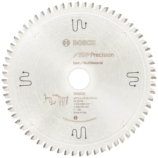 BOSCH Best for Multi Material Kreissägeblatt 216,0 mm, 64 Zähne | 2608642097