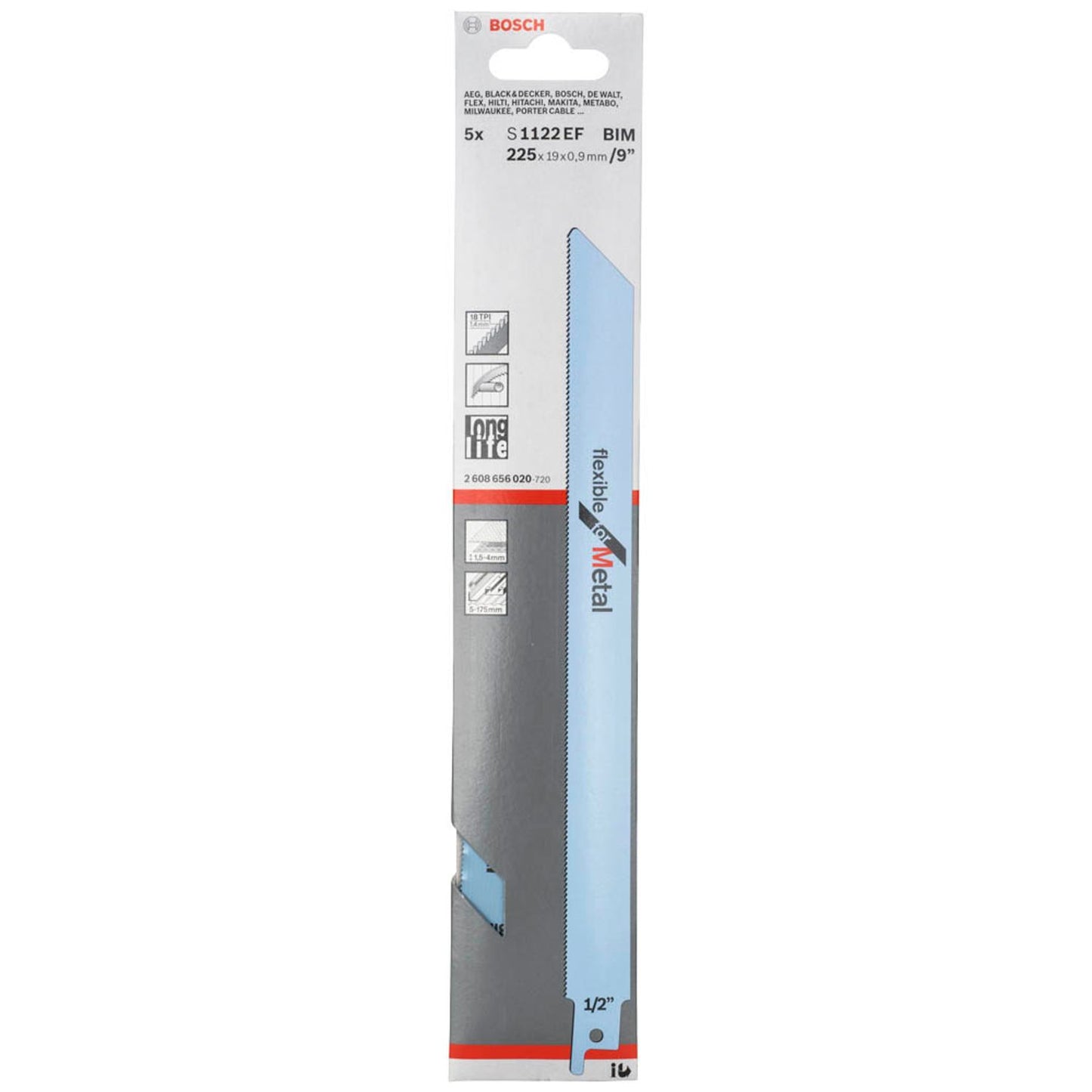 BOSCH S 1122 EF Säbelsägeblätter | 2608656020 | 1 Pack = 5 St.