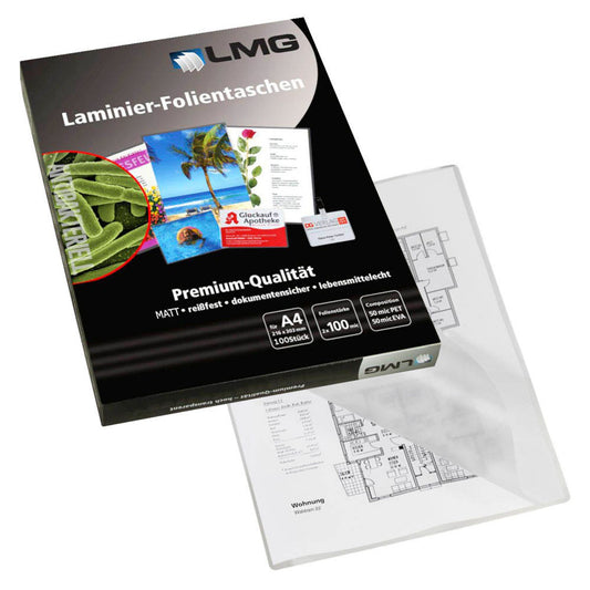 100 LMG Laminierfolien matt für A 100 micron