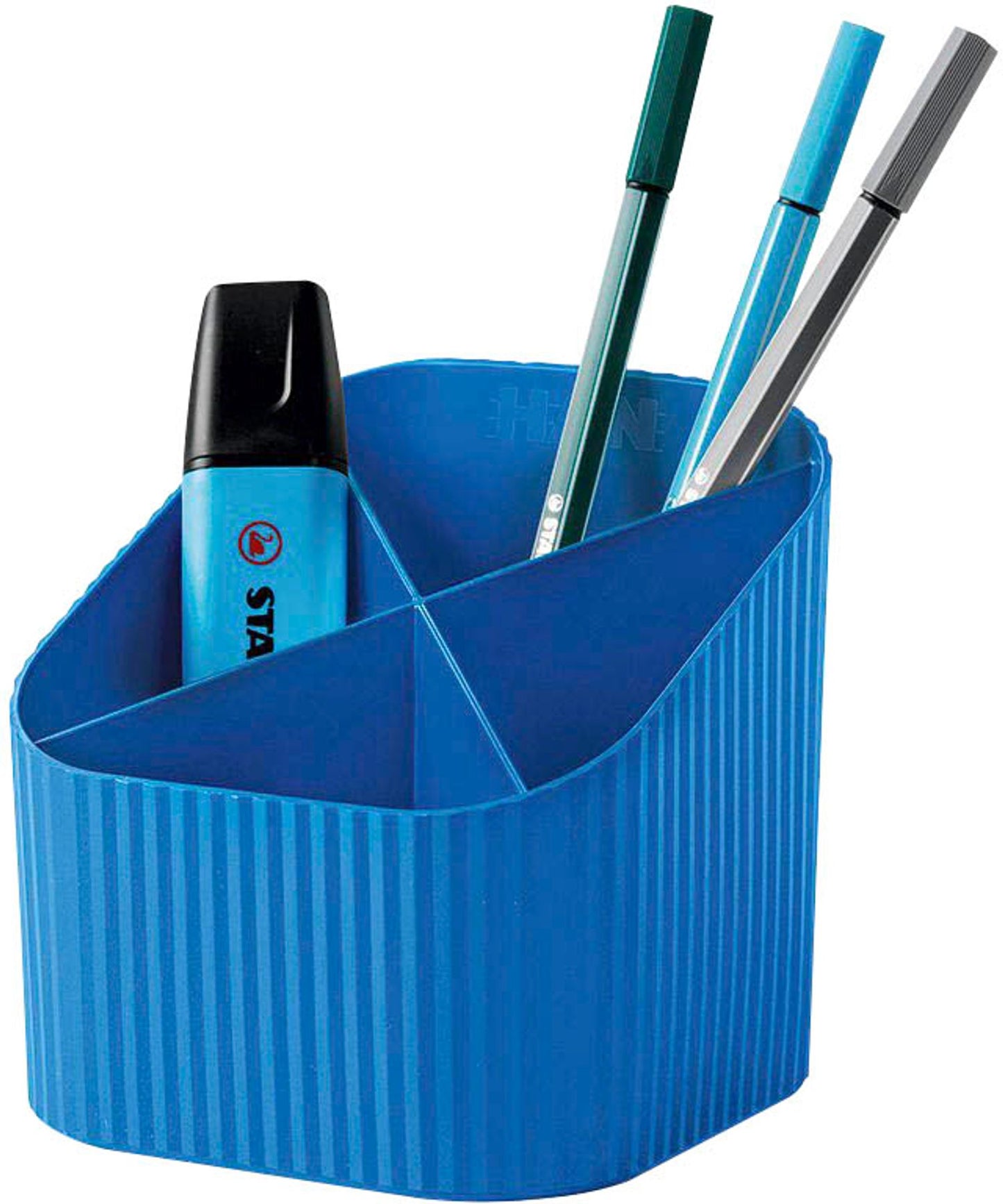 HAN Stiftehalter 100% Recyclingmaterial 4 Fächer 11,1 x 12,1 x 10,6 cm