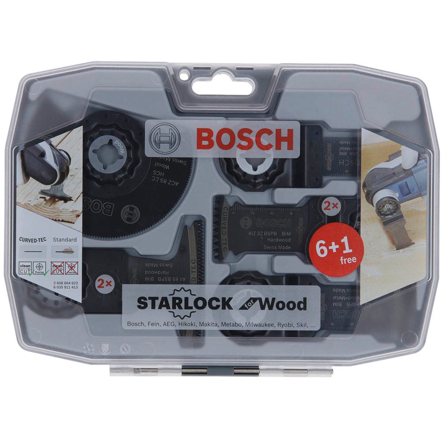 BOSCH Starlock Holz Segment- und Tauchsägeblätter-Set 7-teilig | 2608664623