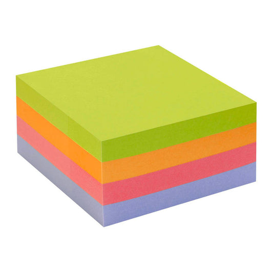 inFO Recycling Haftnotizen farbsortiert, 2 Würfel | 5654-97BOX | 1 Pack = 2 Würfel