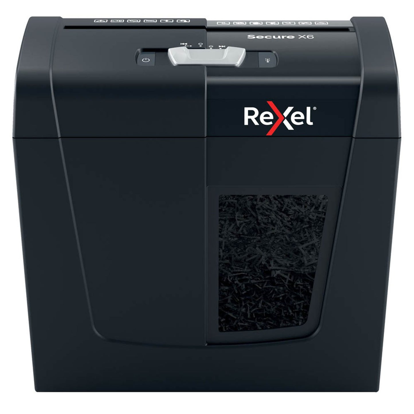 Rexel Secure X6 Aktenvernichter mit Partikelschnitt P-4, 4 x 40 mm, bis , schwarz | 2020122EU