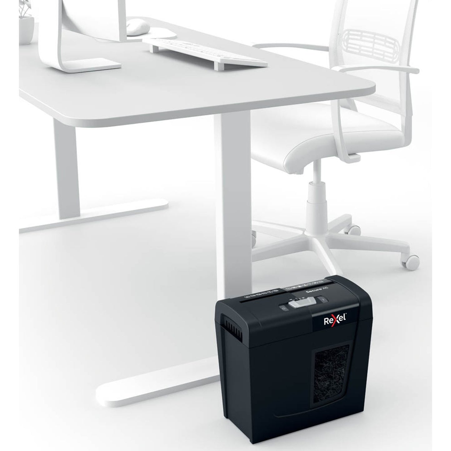 Rexel Secure X6 Aktenvernichter mit Partikelschnitt P-4, 4 x 40 mm, bis , schwarz | 2020122EU