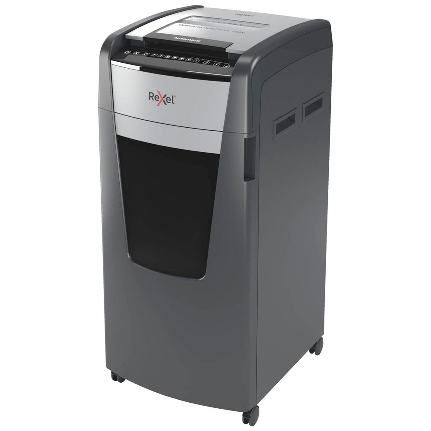 Rexel Optimum AutoFeed+ 750X Aktenvernichter mit Partikelschnitt P-4, 4 x 28 mm, schwarz | 2020750,00 XEU
