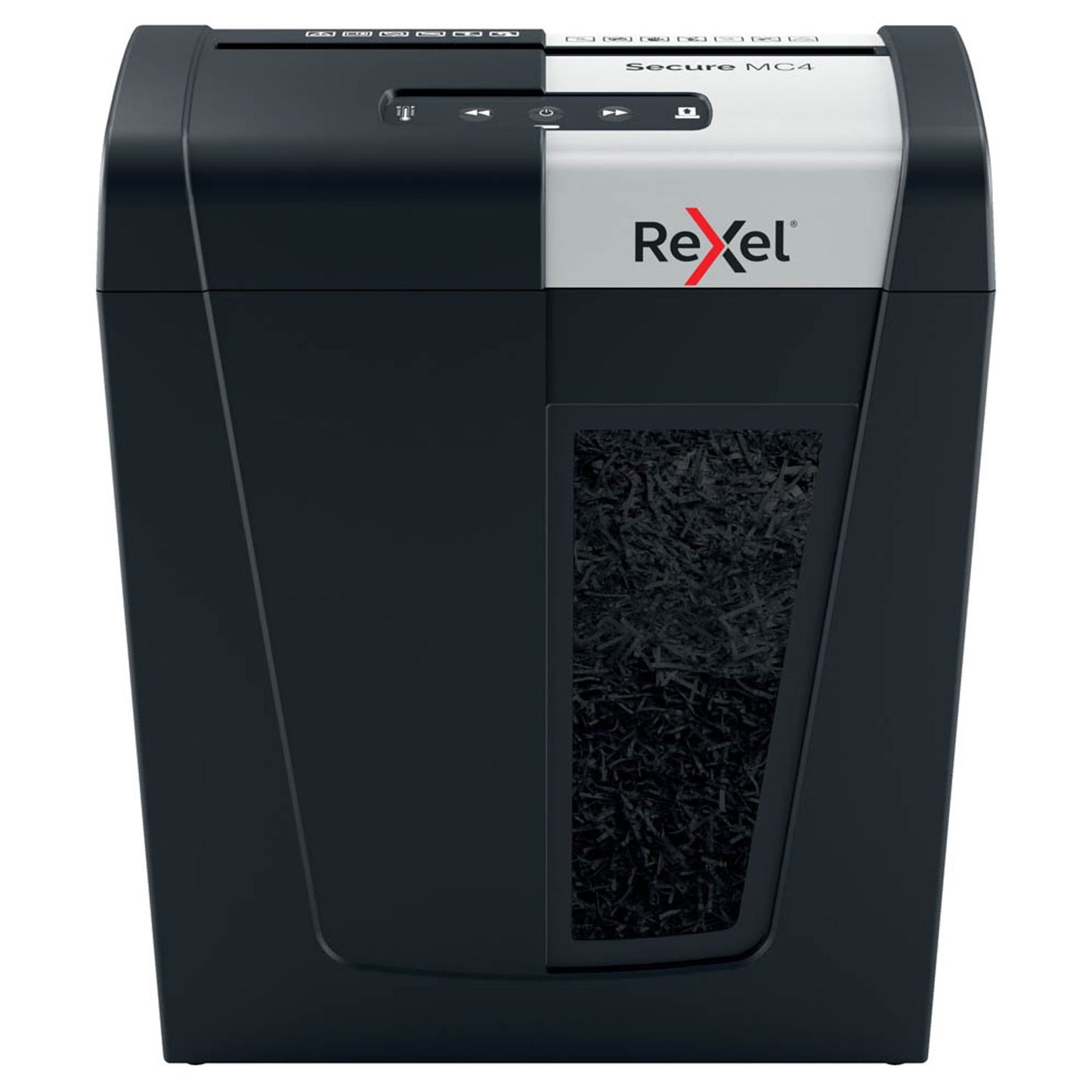 Rexel Secure MC4 Aktenvernichter mit Partikelschnitt P-5, 2 x 15 mm, bis , schwarz | 2020129EU