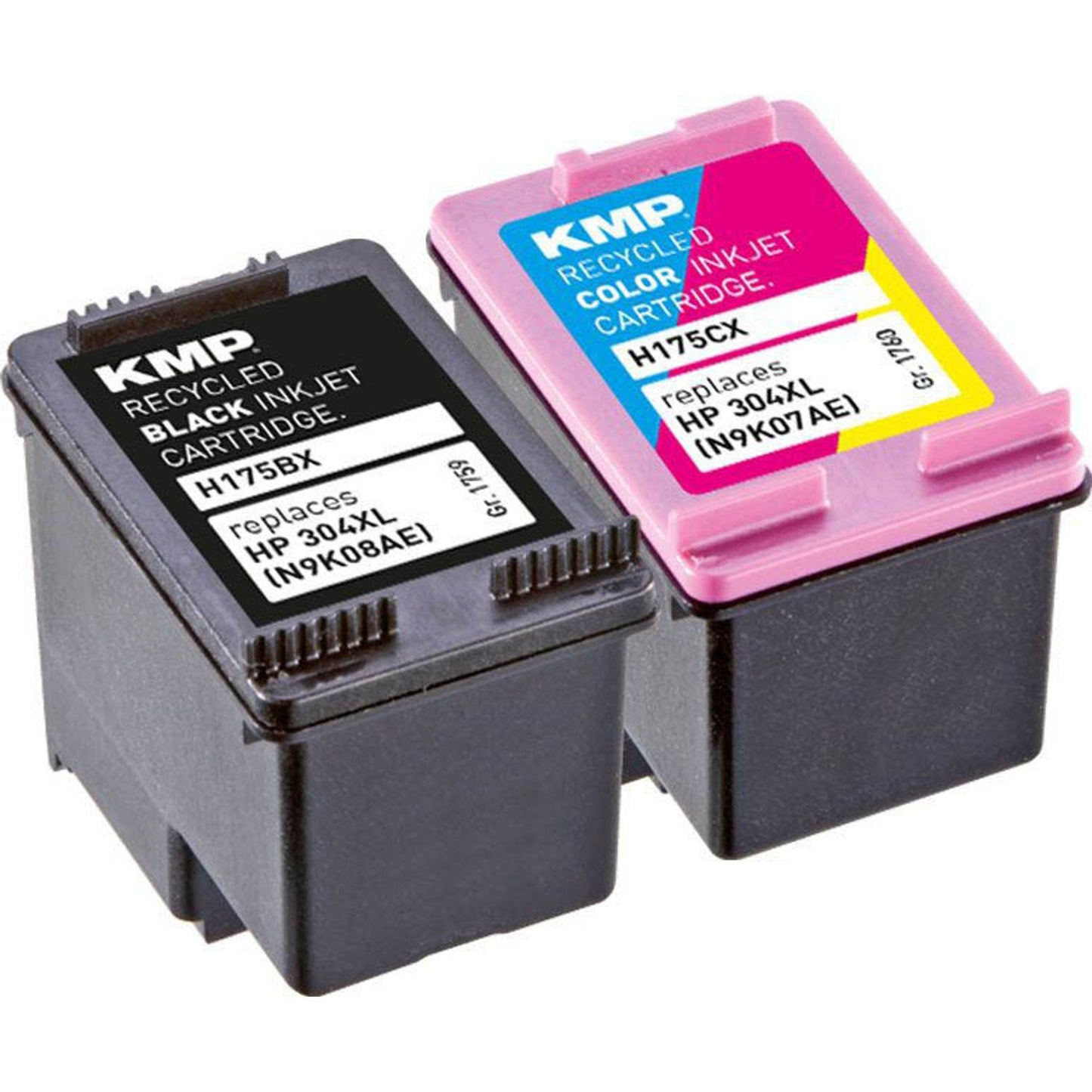 KMP H175VX schwarz pigmentiert, color Druckerpatronen kompatibel zu HP 304XL (N9K08AE/N9K07AE), 2er-Set | 1759,4005 | 1 Pack = 2 St.