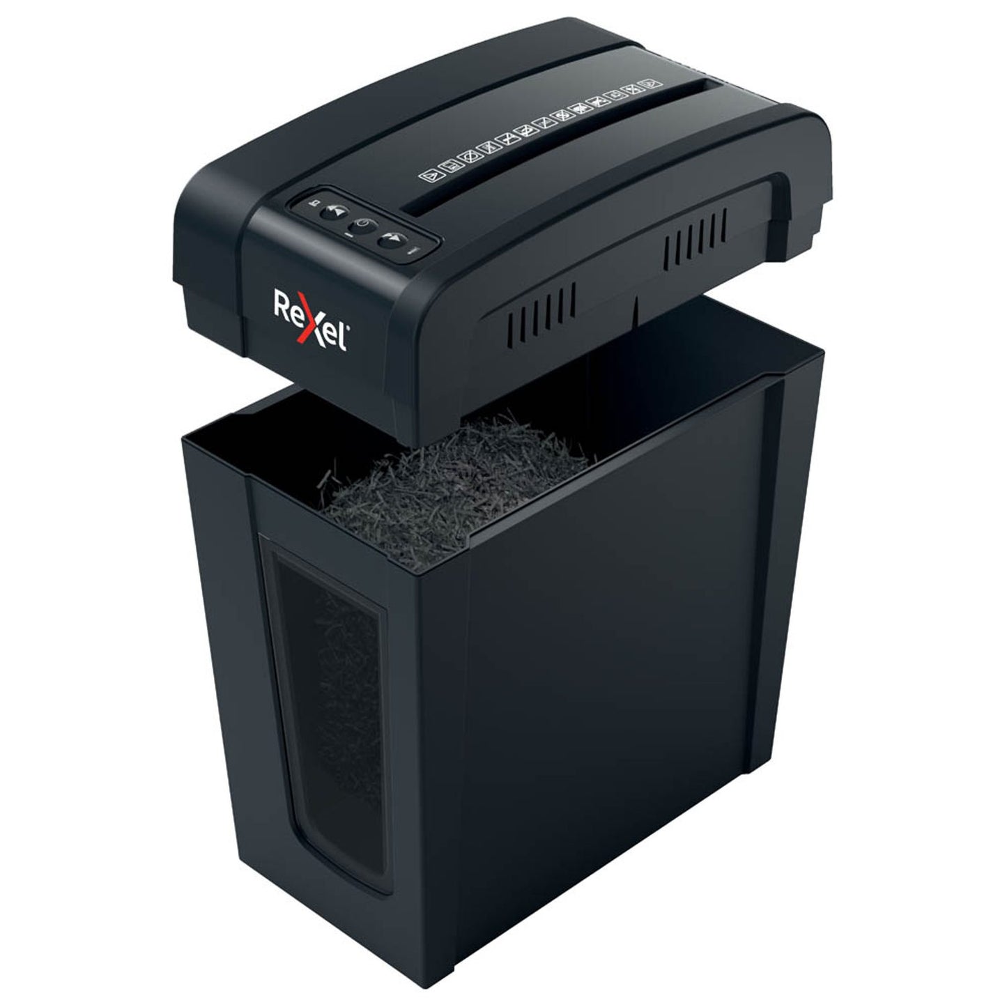 Rexel Secure X8-SL Aktenvernichter mit Partikelschnitt P-4, 4 x 40 mm, bis , schwarz | 2020126EU