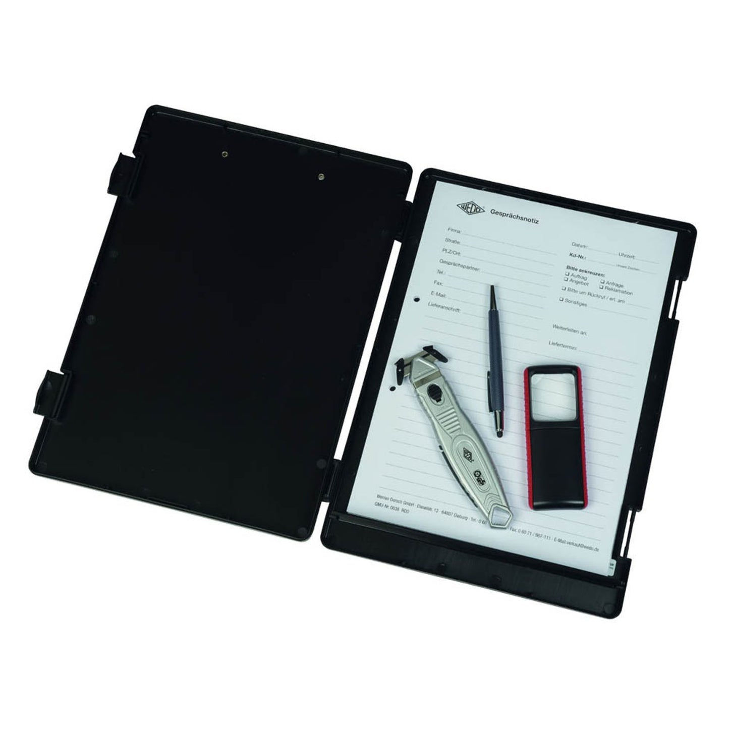WEDO Klemmbrett XS DIN A4 schwarz Kunststoff | 57 5001