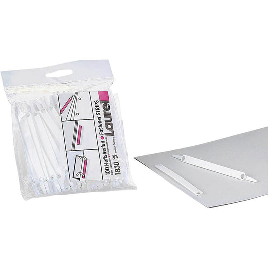 Laurel Heftstreifen EASY CLIP Abheftstreifen weiß Kunststoff | 126183000 | 1 Pack = 100 St.
