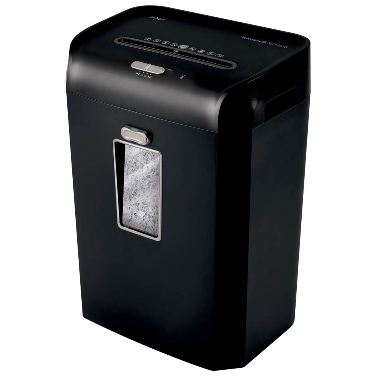 Rexel ProMax RSX1035 Aktenvernichter mit Partikelschnitt P-4, 4 x 40 mm, bis , schwarz | 2104585EU