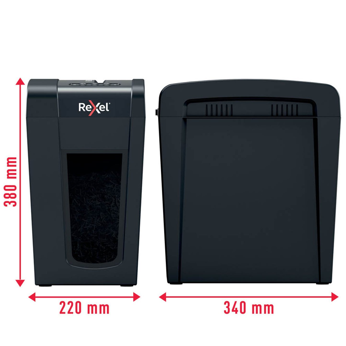 Rexel Secure X10-SL Aktenvernichter mit Partikelschnitt P-4, 4 x 40 mm, bis , schwarz | 2020127EU