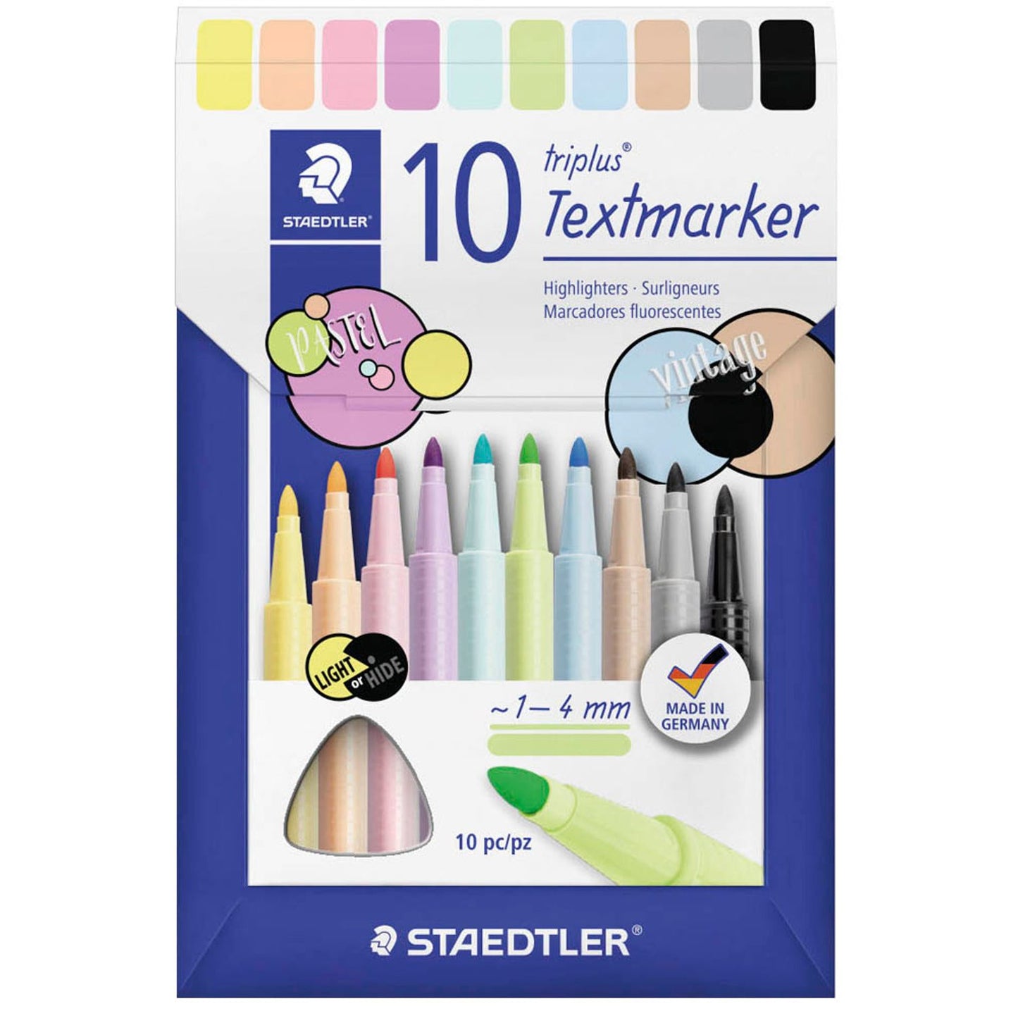 STAEDTLER triplus textsurfer Textmarker farbsortiert | 362 C10 | 1 Pack = 10 St.