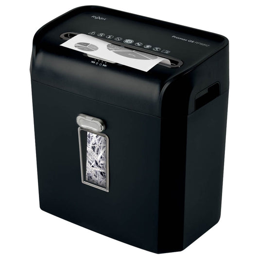 Rexel ProMax RPS812 Aktenvernichter mit Streifenschnitt P-2, 6 mm, bis , schwarz | 2104580EU