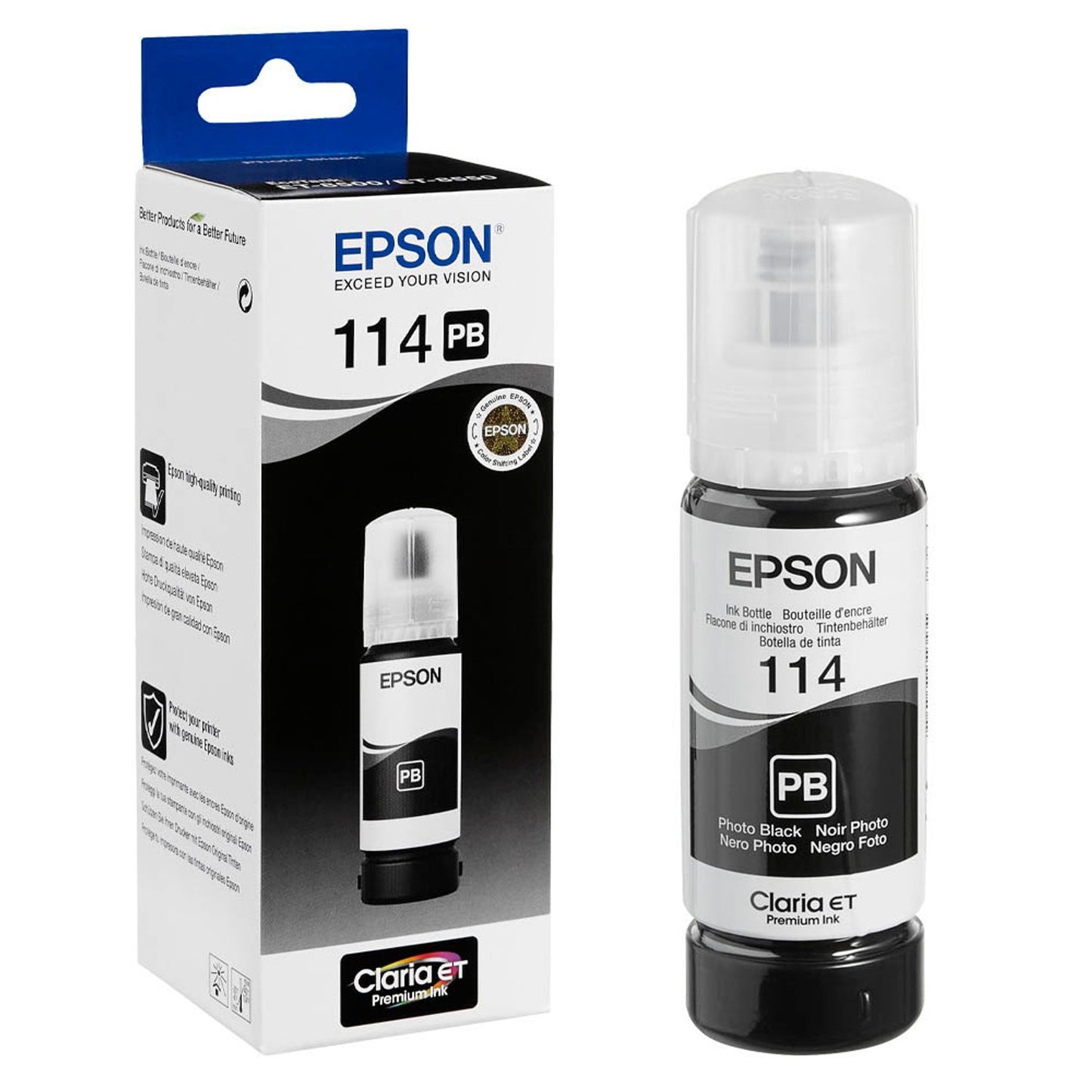 EPSON 114/T07B1 Foto schwarz Tintenflasche | C13T07B140