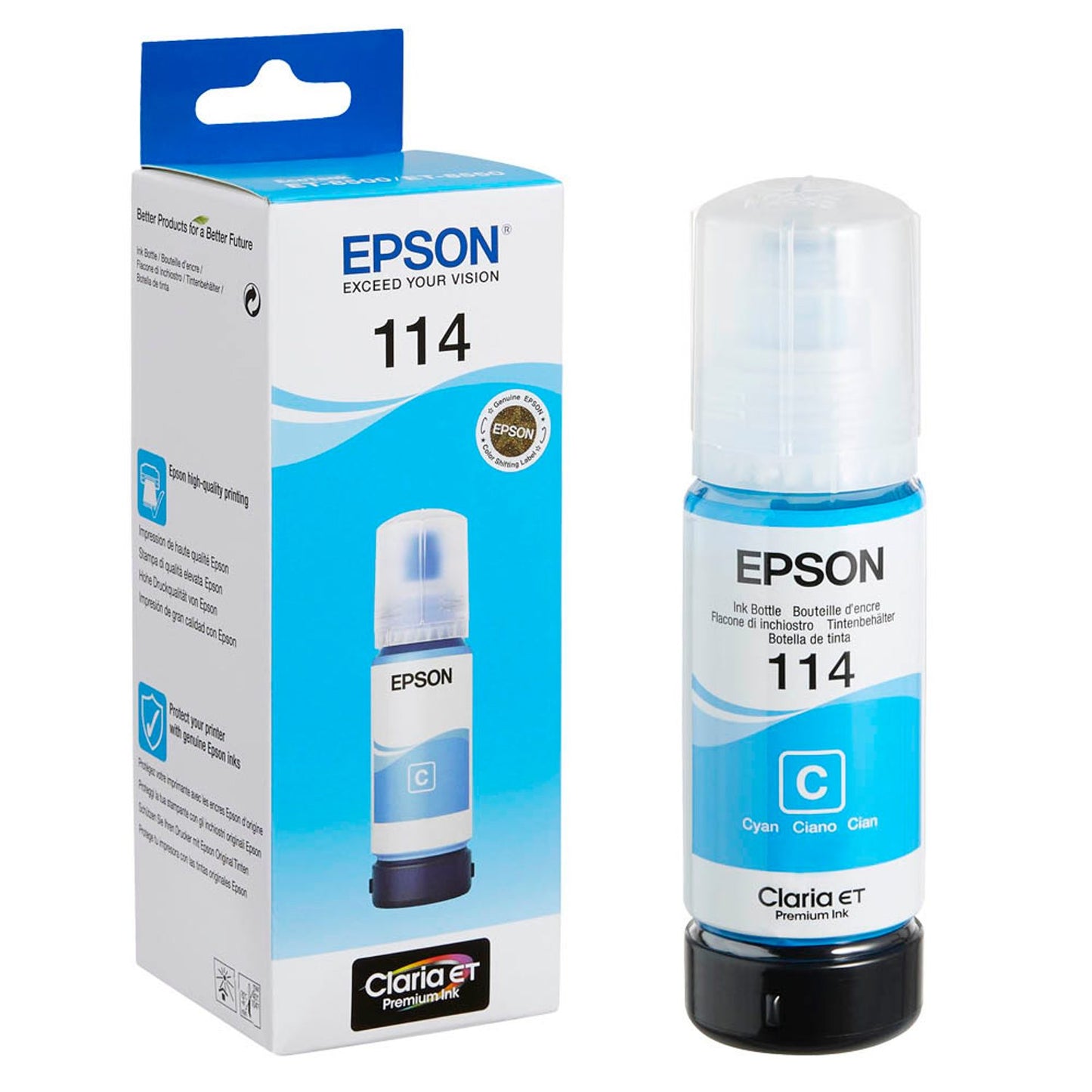 EPSON 114/T07B2 cyan Tintenflasche | C13T07B240