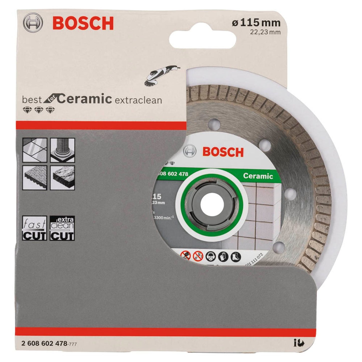 BOSCH Diamant-Trennscheibe Best Ceramic Extra-Clean Turbo | 2608602478