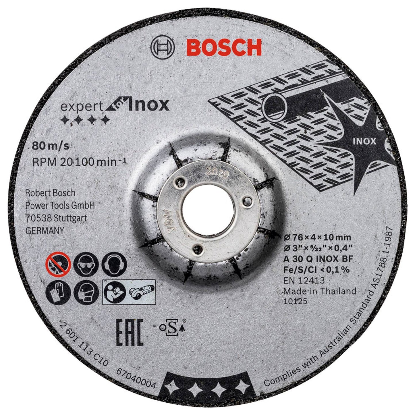 BOSCH Schruppscheiben EXPERT for Inox | 2608601705 | 1 Pack = 2 St.