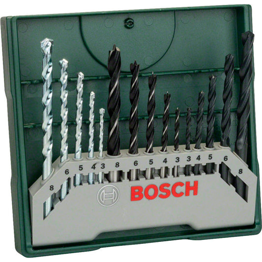 BOSCH Mini-X-Line Bohrer-Set, 15-teilig | 2607019675