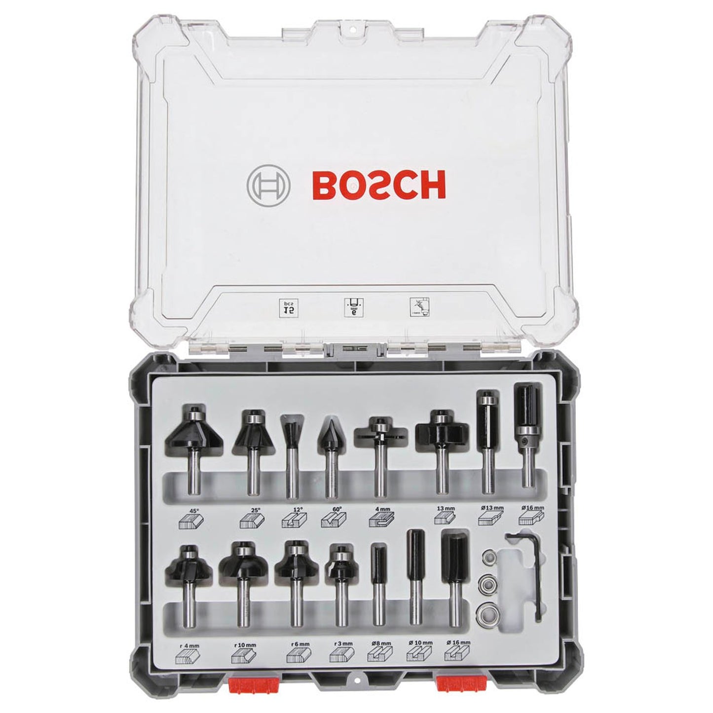 BOSCH Mixed Set Fräser-Set 15-teilig | 2607017471