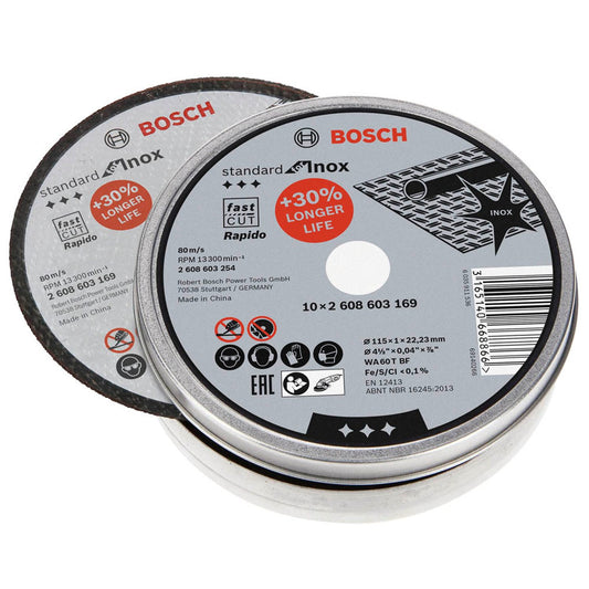BOSCH Trennscheiben Standard for Inox | 2608603254 | 1 Pack = 10 St.