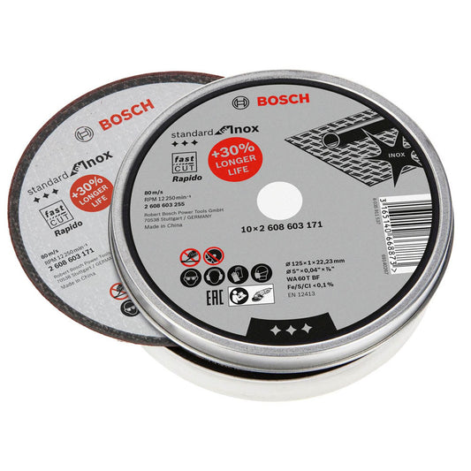 BOSCH Trennscheiben Standard for Inox | 2608603255 | 1 Pack = 10 St.
