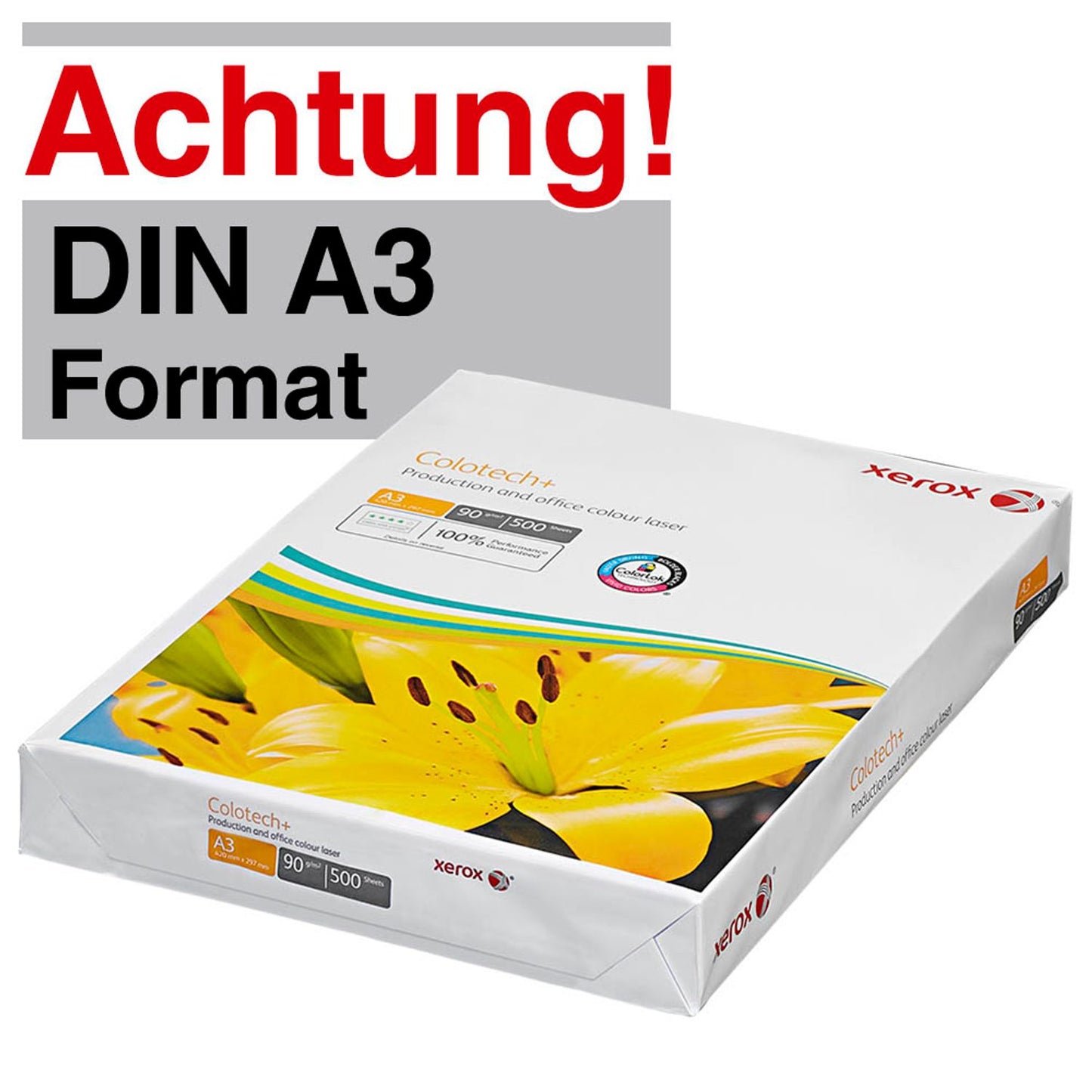 xerox Laserpapier Colotech+ DIN A3 90 g/qm | 003R99001 | 1 Pack = 500 Blatt