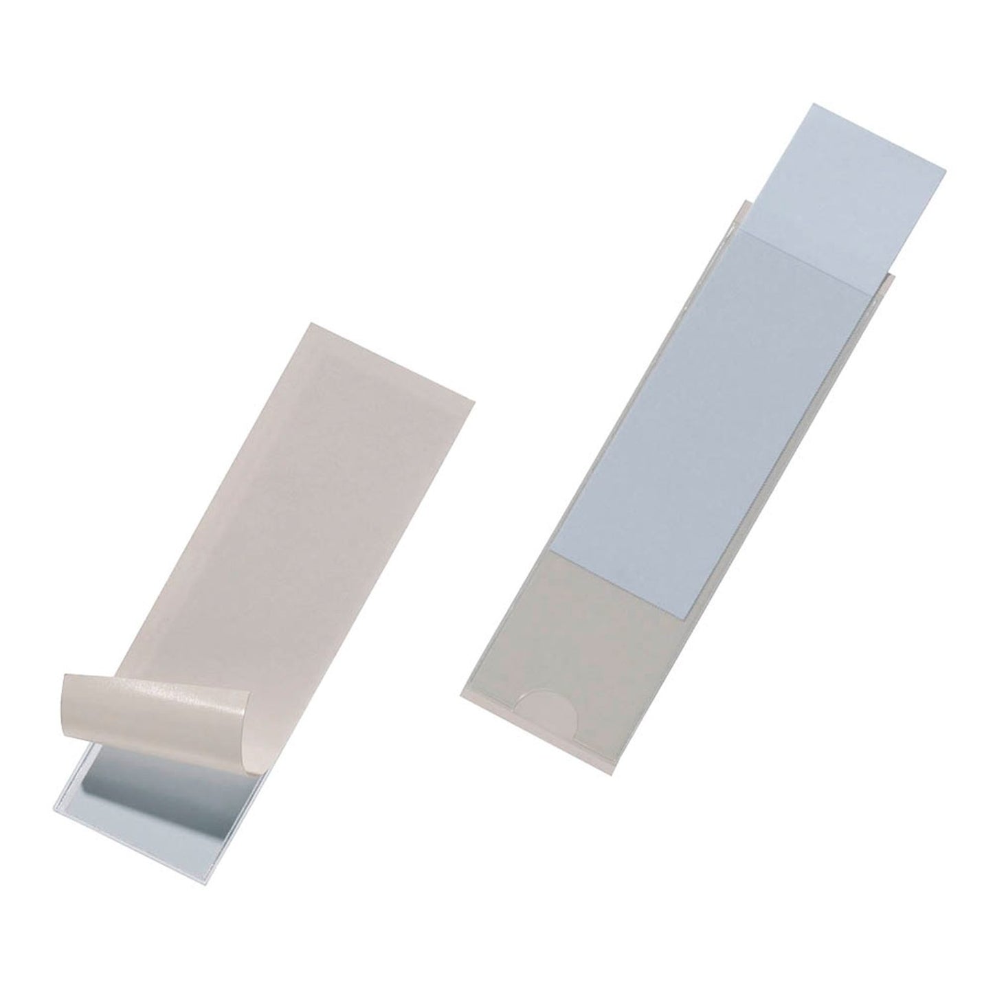 DURABLE Beschriftungsschilder mit selbstklebender Hülle POCKETFIX® genarbt Ordner, Mappen, Hefter, etc | 807319 | 1 Pack = 10 St.