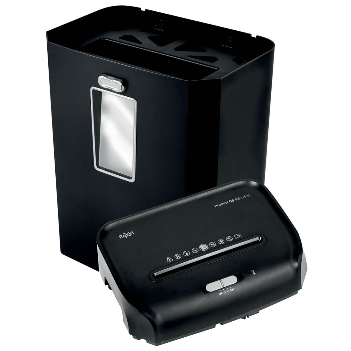 Rexel ProMax RSS1535 Aktenvernichter mit Streifenschnitt P-2, 6 mm, bis , schwarz | 2104586EU