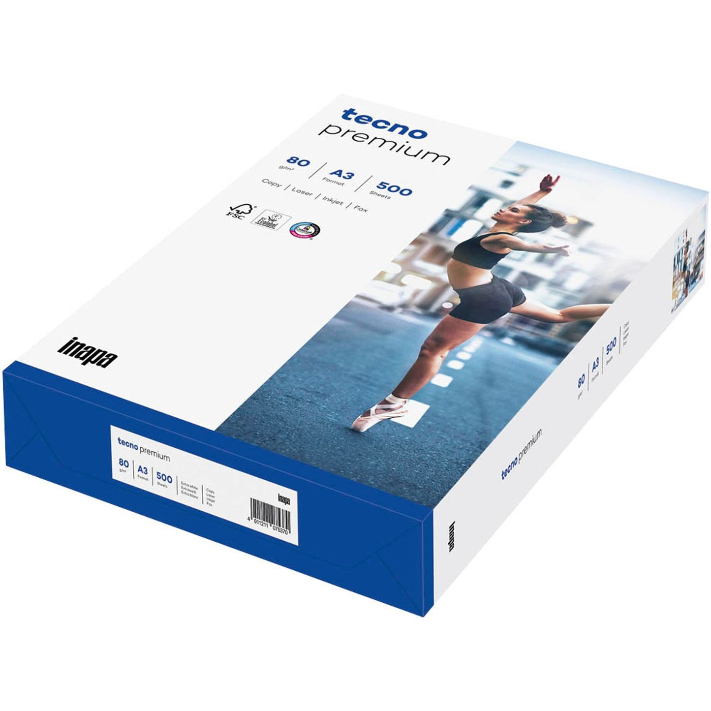 tecno Kopierpapier premium DIN A3 80 g/qm | 5265 080 19 00 2 | 1 Pack = 500 Blatt