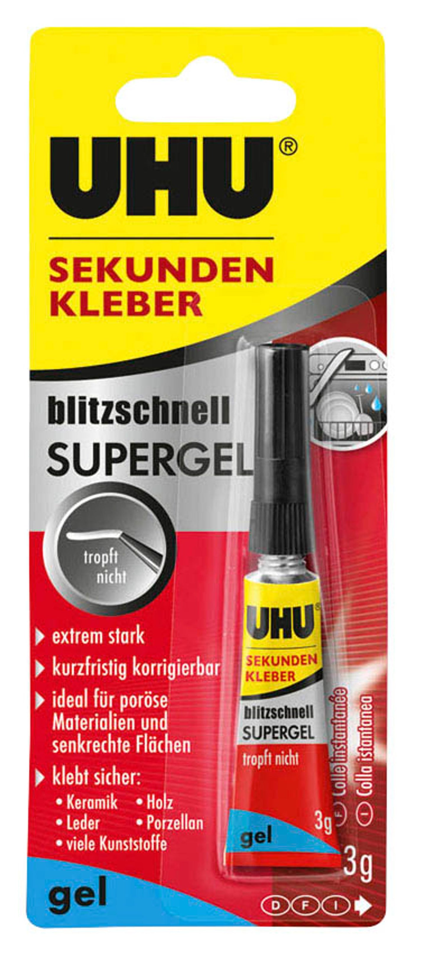 UHU blitzschnell SUPERGEL Sekundenkleber
