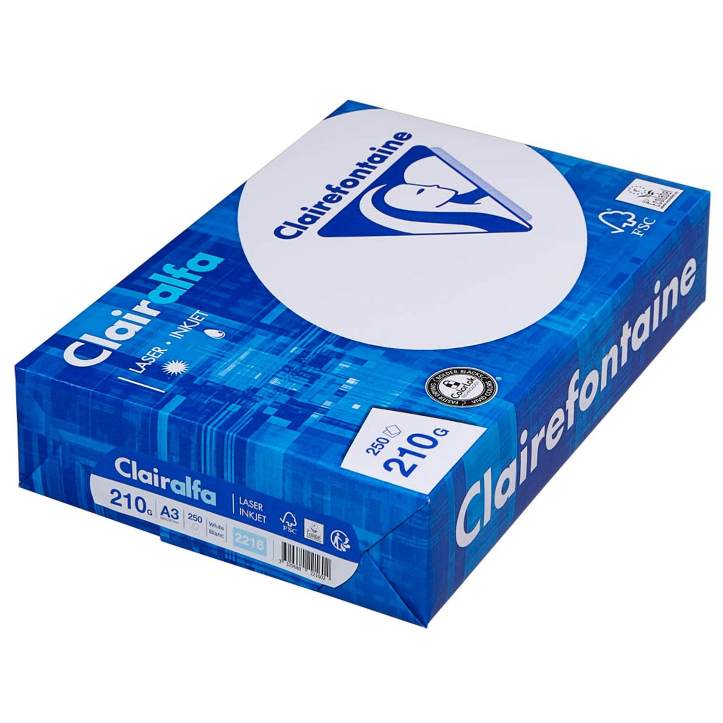 Clairefontaine Kopierpapier Clairalfa DIN A3 210 g/qm | 2217C | 1 Pack = 250 Blatt