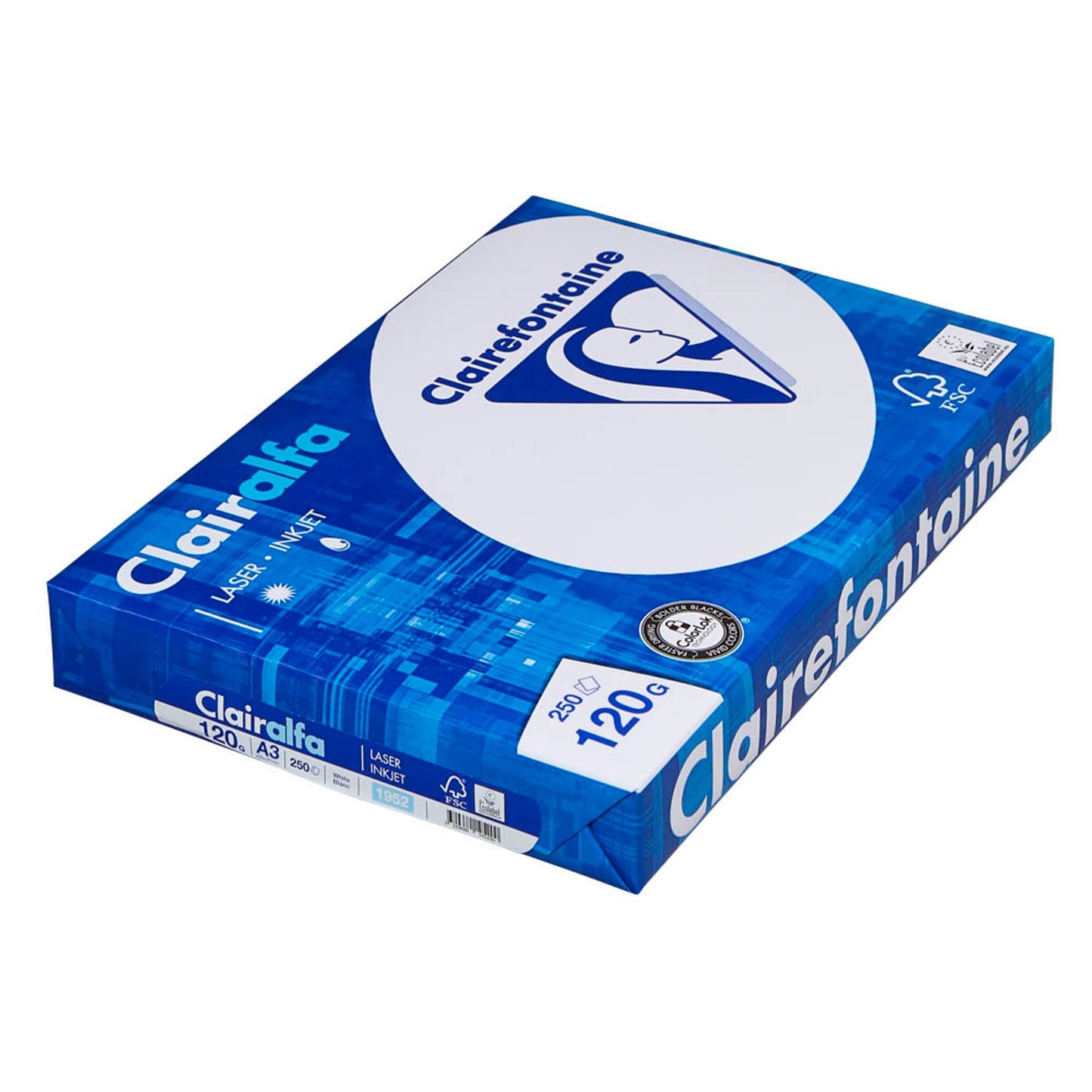 Clairefontaine Kopierpapier Clairalfa DIN A3 120 g/qm | 1953C | 1 Pack = 250 Blatt