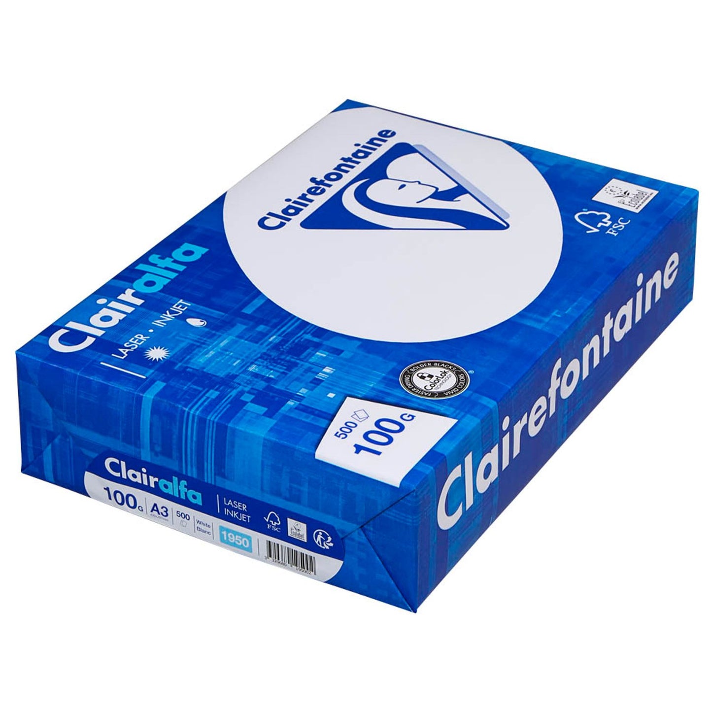 Clairefontaine Kopierpapier Clairalfa DIN A3 100 g/qm | 1951C | 1 Pack = 500 Blatt