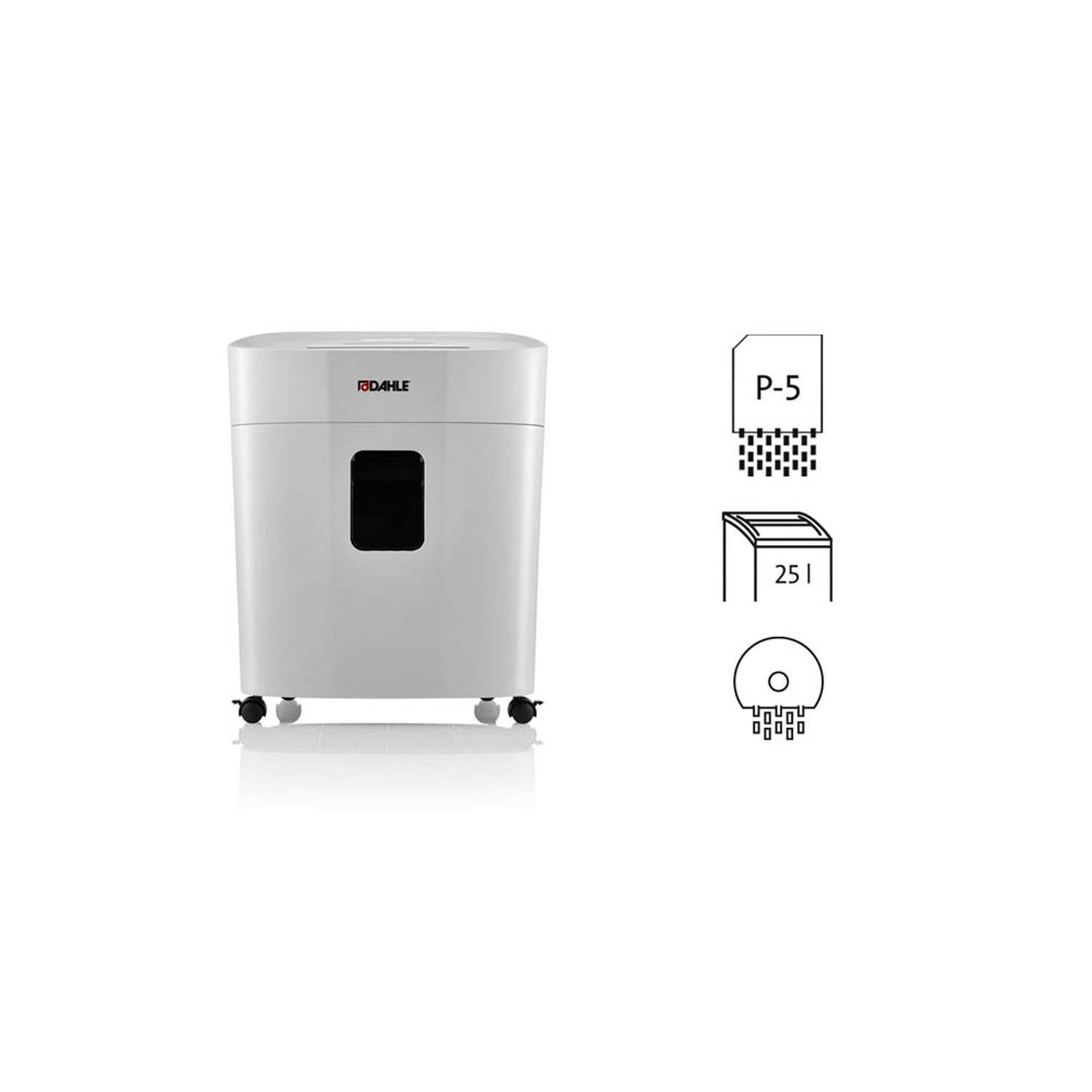 DAHLE PaperSAFE 420 Aktenvernichter mit Partikelschnitt P-5, 2 x 15 mm, bis , lichtgrau | 23420-16174