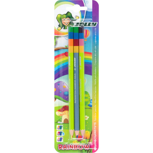JOLLY SUPERSTICK RAINBOW Buntstifte farbsortiert | 3740-0004 | 1 Pack = 3 St.