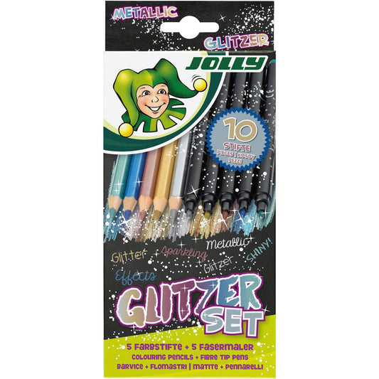 JOLLY GLITZER Malset farbsortiert | 3000-0517 | 1 Pack = 10 St.