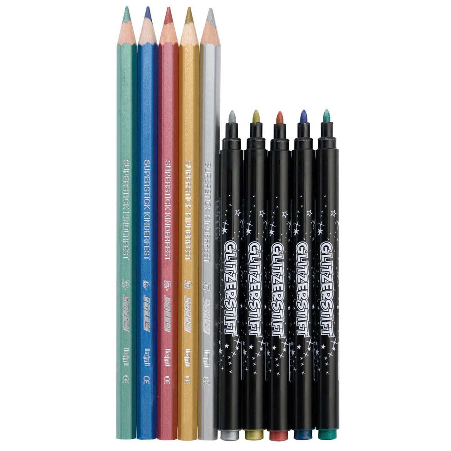 JOLLY GLITZER Malset farbsortiert | 3000-0517 | 1 Pack = 10 St.