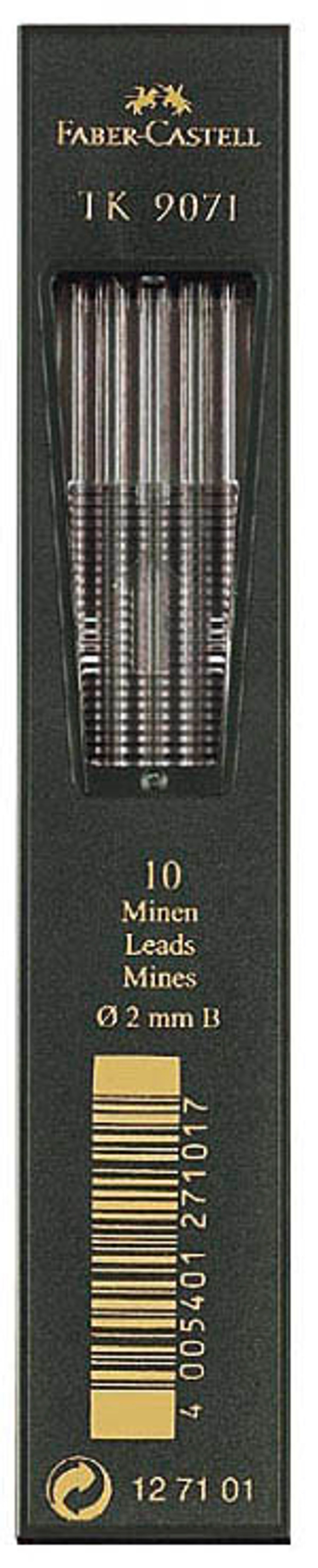 FABER-CASTELL TK 9071 Fallminen-Bleistiftminen schwarz 10 St.