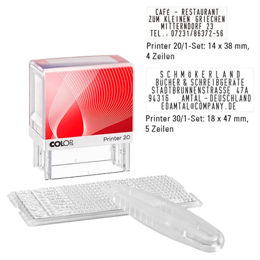 COLOP Textstempel, individualisierbar Printer 20/1 selbstfärbend schwarz ohne Logo | 605175